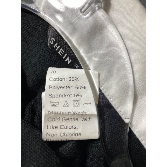 Black & White Short Sleeve Collared‎ Shirt Size Large Classic Stretchy Cute Y2K - Picture 4 of 6